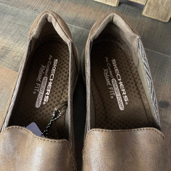 Skechers Relaxed Fit Brown Air Cooled‎ Memory Foam Slip On Shoes Womens 8 - Picture 8 of 8